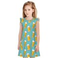 thumbnail image 1 of Fotbe Beer Vestido de Dormir para Niñas de 3 a 10 Años, Mangas Cortas, Estilo Princesa, Pijama Camisón con Mangas Voladas-Small, 1 of 6