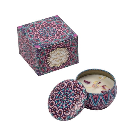 Dried Flower Scented Tin Candle Gardenia compact candle vessel selectable fragrance for bedroom living room bathroom shelf