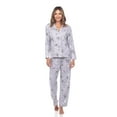 thumbnail image 2 of White Mark Women's Floral Long Sleeve Button-Down Pajama Set, 2 of 6