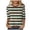 Brown, variant on Womens Crew Neck 3/4 Sleeve Tops Casual Classic Stripe Graphic Pattern Printed Tees Minimalist Everyday Apparel Style T-Shirts