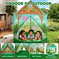 thumbnail image 6 of Lilian&Gema Dinosaur Kids Play Tent,  Washable DIY Painting Tent with 12 Color Pens & Projector, Indoor & Outdoor Play Tent House Gift for Toddler Boys & Girls, 6 of 8