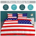 thumbnail image 5 of 3 Pcs Soft Bedding Set, Includes 1 Duvet Cover with Zipper And 2 Pillow Shams,American Flag Full(79"×90"), 5 of 8