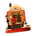 thumbnail image 1 of Artesanías de casas de pueblo navideñas iluminadas con LED para la oficina, sala de estar, decoración navideña Papá Noel, 1 of 5