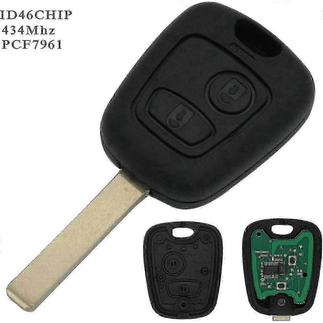 Peugeot Citroen Remote Key with Programmable Electronics for Multiple Models