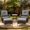 Grey, variant on MELLCOM 3 Pieces Patio Furniture Set, Outdoor Swivel Rocker Patio Chairs, Wicker Patio Bistro Set with Rocking Chair, Thickened Cushions and Glass Coffee Table for Backyard, Garden, Wine Red