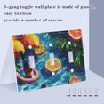 thumbnail image 4 of Dailycode Light Switch Plate Covers 2 Gang Wall Plate Plastics Outlet Covers for Kitchen Home Office Decor Lemons Wine Leaves on Water, 4 of 8
