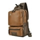 thumbnail image 2 of Mochila pequeña para hombre, estilo vintage, de piel sintética, para ciclismo Marrón Jinwen Bolsos bandolera para hombre, 2 of 8