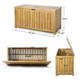 thumbnail image 3 of Prodo Acacia Wood 100 Gallon Outdoor Patio Deck Storage Box, Teak Finish, 3 of 13