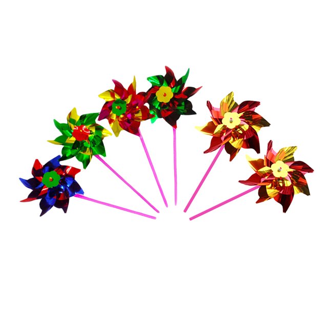 MasteelfCA 25pcs Colorful Plastic Pinwheel DIY Small Windmill Toy Set Beautiful Windmill Toy for Kid Student Child (Random Color)