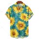 thumbnail image 3 of Camisas hawaianas para hombre, camisas con estampado de girasol en 3D para hombre, blusas de manga corta a la moda de talla grande, ropa para hombre, 3 of 5