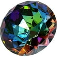thumbnail image 2 of Tripact Crystal Glass Diamond Shaped Paperweight for Home Décor and Gifts—Additional Engraving Available. [Dark Rainbow], 2 of 3