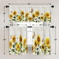 thumbnail image 2 of Sunflower Kitchen Window Curtains Valance and Tier Set 36 Inch, Spring Butterfly 3 Piece Set Short Curtains for Window, Summer Window Treatment Tiers for Living Room Bedroom, 2 of 5