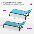 thumbnail image 4 of PURPLE LEAF Oversized 3-Piece Outdoor Lounge Set – Patio Chaise Loungers with Aluminum Frame, Side Table & Wheels for Poolside Sunbathing & Tanning, Includes Pillows, 4 of 8