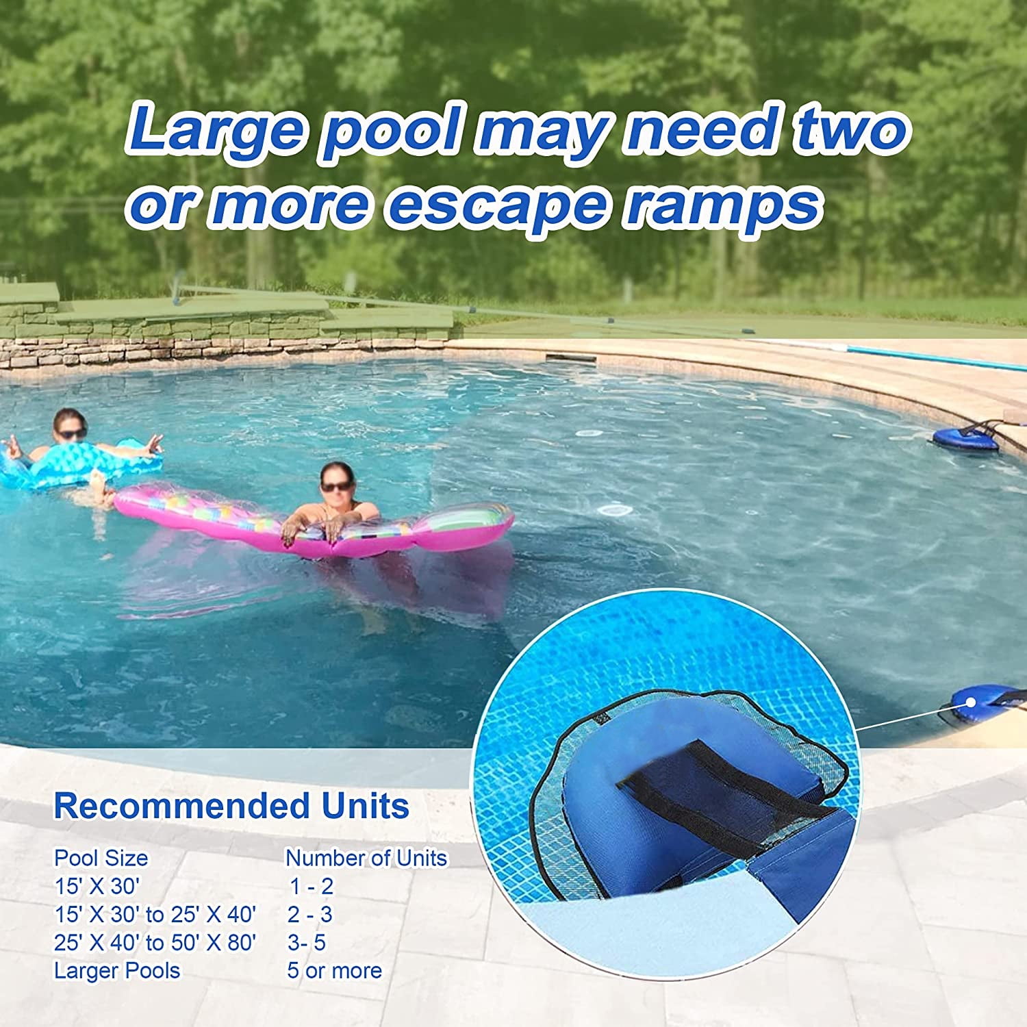 SoundsBeauty Cushion,Outdoor Swimming Pool Animal Saving Escape Ramp Cleaner Critter Birds Frog Saver Yard & Garden Decor Blue SoundsBeauty Cushion,Outdoor Swimming Pool Animal Saving Escape Ramp Cleaner Critter Birds Frog Saver Yard & Garden Decor Blue