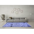 thumbnail image 3 of Ahgly Company Machine Washable Indoor Rectangle Patchwork Blue Transitional Area Rugs, 7' x 10', 3 of 4