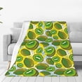 thumbnail image 1 of Balery Watercolor Kiwi Fruits Summer Manta de Felpa Suave y Acogedora – Cobija de Franela Aterciopelada para Cama, Lavable y Cálida para Sofá, Mascotas, Transpirable-60"x50", 1 of 7