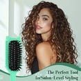 thumbnail image 4 of Curly Hair Brush, Curl Defining Brush for Effortless Curly Hair Care, Funny Cat Ear Type Curl Brush Suitable for Wet & Dry Hair,Women and Men,Reduces Frizz (Green), 4 of 8