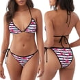 thumbnail image 3 of Balery Flamingos Pijama Estampado Bikini de Dos Piezas para Mujer - Conjunto de Bikini Ajustable Sexy y Cómodo para Playa, 3 of 6