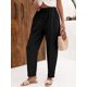 thumbnail image 4 of Pantalones de con Cordón Ajustable para Mujer, Pantalones de Playa de Verano con Cintura Elástica. Negro S, 4 of 10