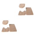 thumbnail image 3 of Juego de 3 alfombras de baño Cateissary Camello 2piezas antideslizante, 3 of 6