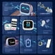 thumbnail image 5 of Auriculares Bluetooth con Forma de Cubo, Pequeños Auriculares con Pantalla Táctil LCD para TV, Reloj Personalizado, Auriculares para Juegos., 5 of 5
