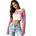 thumbnail image 4 of Women's Cropped Knit Shrug Top Lightweight Bell Sleeve Summer Cover-Up, Soft Breathable Cropped Cardigan Shrug for Casual & Beach, Cropped Shrug Women, 4 of 6