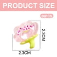 thumbnail image 4 of 60 cuentas planas de resina con forma de flor para álbumes de recortes, decoración de fundas de teléfono, accesorios para el cabello, 4 of 5