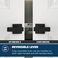 thumbnail image 3 of Breton Matte Passage Door Handle Modern Dcor Door Hardware Reversible Hall/Closet Door Handle Microban Embedded Finish, 3 of 10