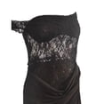 thumbnail image 4 of Women's Sexy Lace Maxi Dress High Split Spaghetti Strap Backless Wedding Guest Formal Dresses, Mother of The Bride Dresses(Black,L), 4 of 6