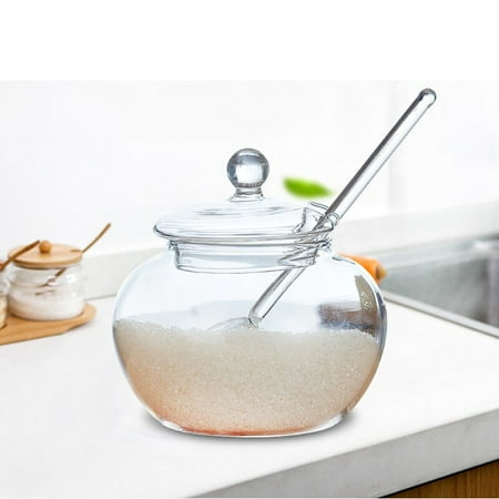 

Household Transparent 250ml Glass Bottle Candy Spice Chicken Dish Sugar Bowl
