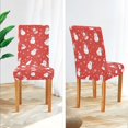 thumbnail image 3 of Yayeee 2 Pack Dining Chair Covers Stretch Parson Chairs Slipcovers Seat Protector, Red Snowman, 3 of 6