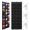 Black, variant on Baseball Hat Rack for Door, Durable Oxford Cloth with 24 Deep Pockets, Breathable & Visible – Keeps Hat Shape, Over Door Hat Organizer for Baseball Caps, Black with 3 No-Drill Hooks