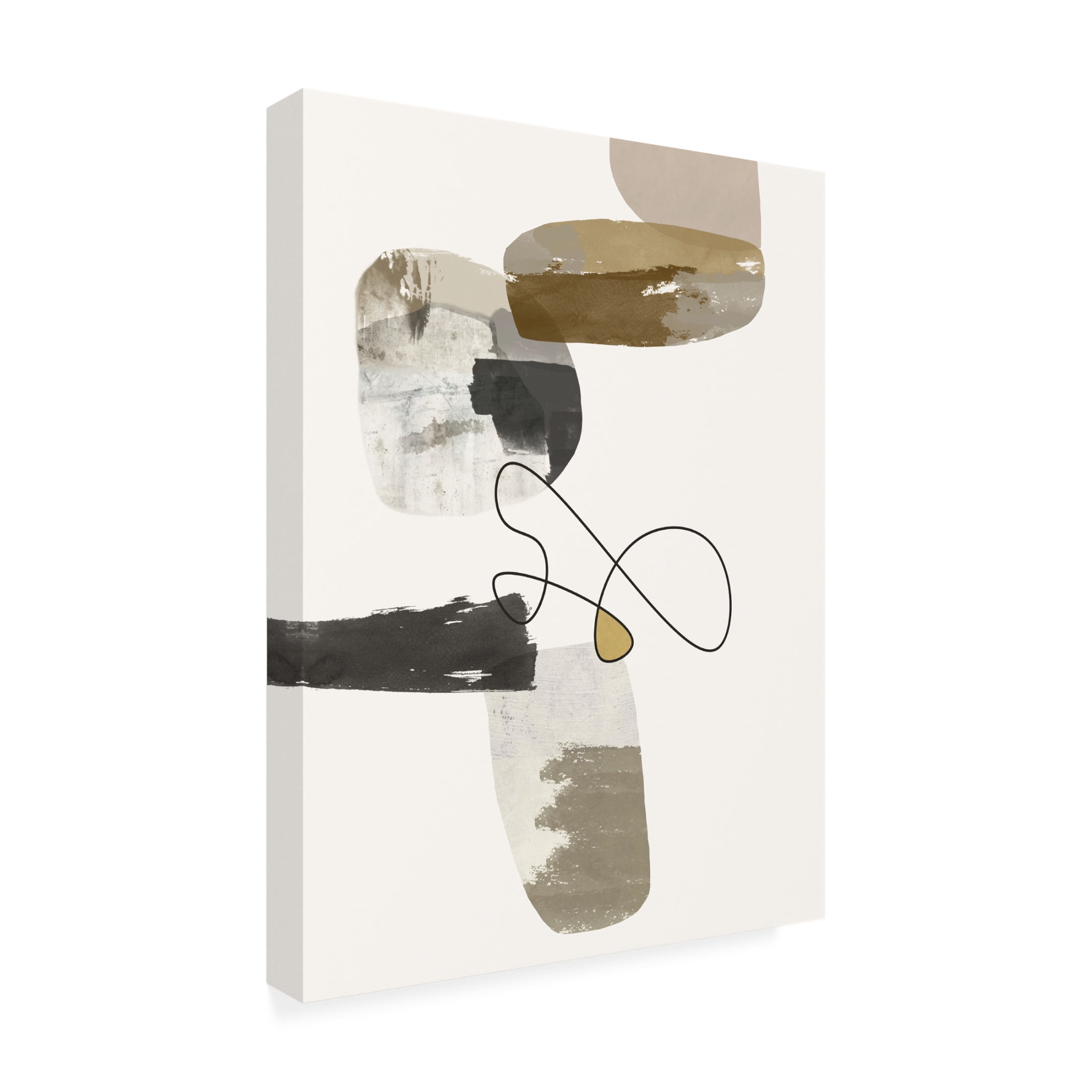 Canvas Wall Art - Roberto Moro 'Shapes And Texture 1' Wall Art for Living Room, Bedroom, or Office Décor by Trademark Fine Art - 18 x 24 Inches