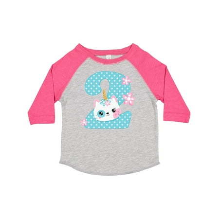 

Inktastic Unicorn Kitty 2nd Birthday Gift Toddler Toddler Girl T-Shirt