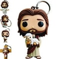 thumbnail image 6 of JMZSP Doll Key Chain Keyring Jesus Doll Keychain Figurine Keychain Easter Cute Keychains, 6 of 9