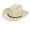 Beige, variant on Summer Hats for Women Men Summer Western Cowboy Straw Hat Solid Drawstring Sunscreen Beige One Size