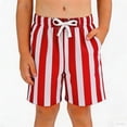 thumbnail image 2 of RMGVDSD Classic Shorts for Boys Striped Elastics Waist Casual Shorts Sportswear Lightweight Athletic Bottoms Summer Pull on Shorts 13-14 Years, 2 of 4