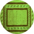 thumbnail image 1 of Ahgly Company Indoor Round Abstract Green Contemporary Area Rugs, 7' Round, 1 of 1