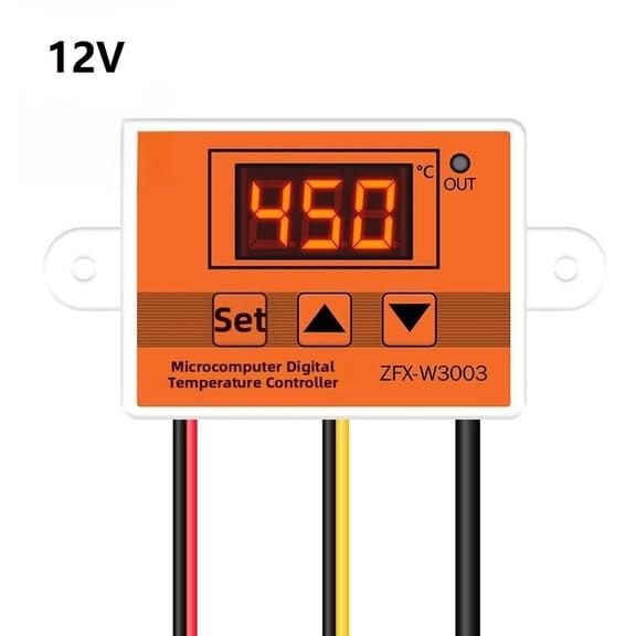 Mosiee W3003 Digital Temperature Controller K-Type Thermocouple 0-450℃ High Accuracy 12V