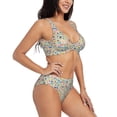 thumbnail image 2 of Daiia Famous Places Women's Bikini Set Two Piece Swimsuit High Waisted Bikini Adjustable Straps Bikini Perfect for Beach, Pool, and Summer Vacation-Small, 2 of 9