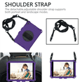 thumbnail image 3 of For 2019 iPad Air 10.5, iPad Pro 10.5" Case, Case with Screen Protector, Swivel Stand, Hand Strap and Shoulder Strap Pen Holder for Everyday Use - Purple, 3 of 4