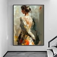 thumbnail image 3 of Original abstract female figure oil painting original abstract painting female back oil painting modern female room decoration,183*122cm (72*48) inches, unstretched frameless, 3 of 4