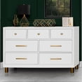 thumbnail image 2 of evolur Art Deco Double Dresser in White/Gold, 2 of 11