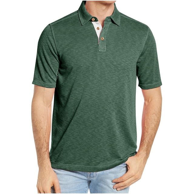 Chemises pour Hommes, Chemise Blouse à Manches Courtes pour Hommes à Col Rabattu
