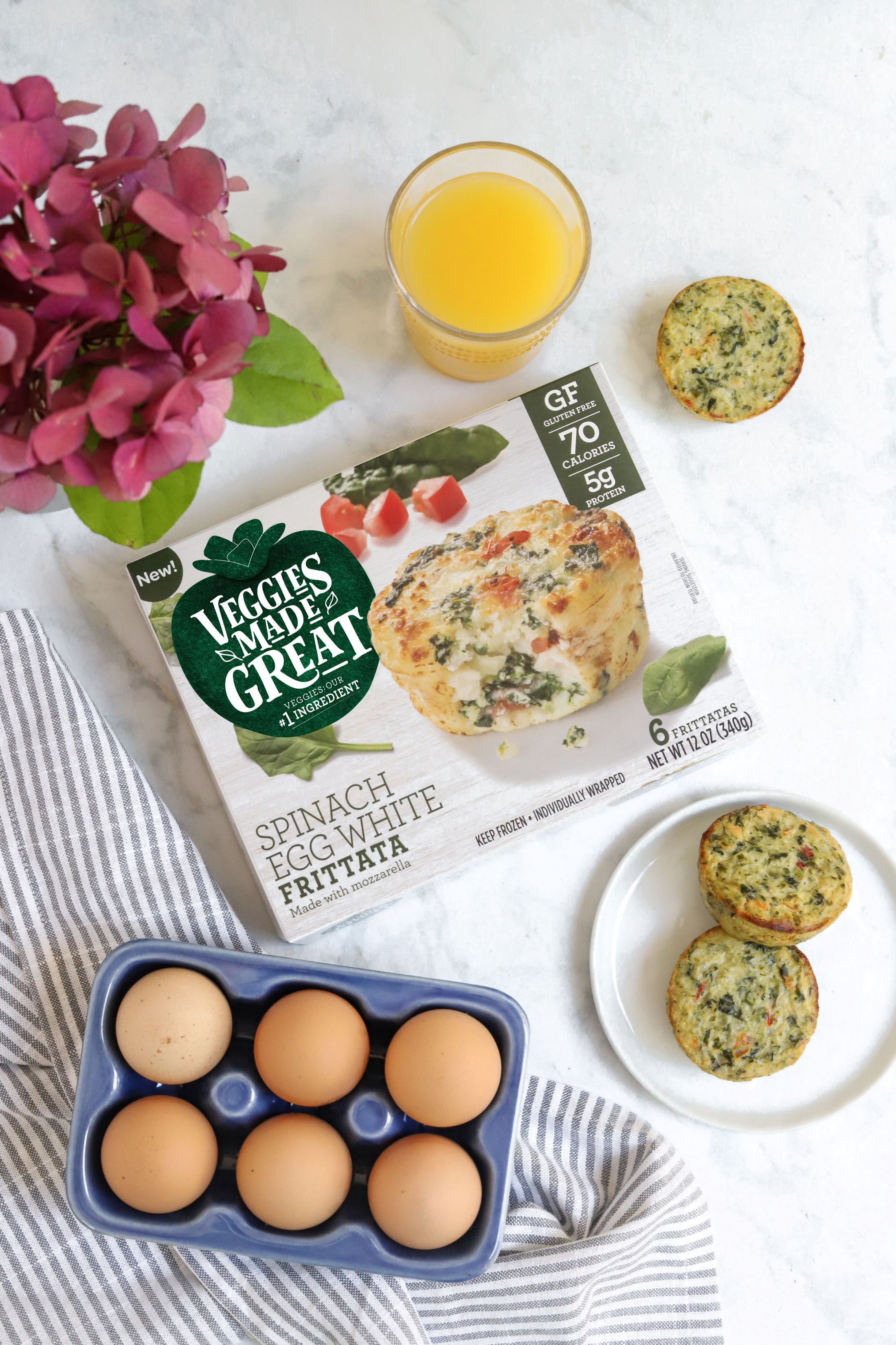 Veggies Made Great Spinach Egg White Frittata, 12oz, 6ct Box (Frozen)