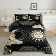 thumbnail image 2 of jejeloiu Sun And Moon Bedding Comforter Set,Boho Bohemain Print Twin Comforter Sets,Black Beige Bedding Set For Child,Super Cozy Room Decor Reversible,2pcs, 2 of 8