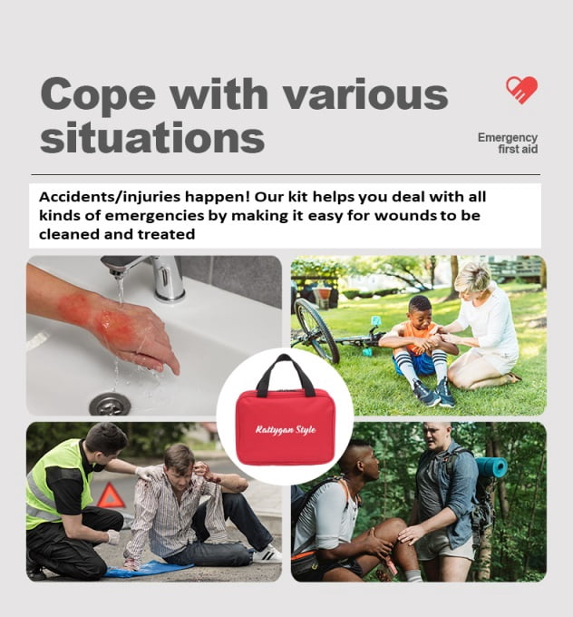 Rattygan Style 309 Pieces First Aid Emergency and Trauma Kit - Comprehensive 309 Pieces