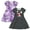 Purple / charcoal, variant on Nightmare Before Christmas Jack Skellington Sally Zero 2 Pack Skater Dresses Toddler to Big Kid