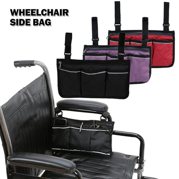 Sac de Fauteuil Roulant Sac d'Accoudoir de Fauteuil Roulant Étanche pour les Magazines de Journaux Lunettes Téléphones Tablettes