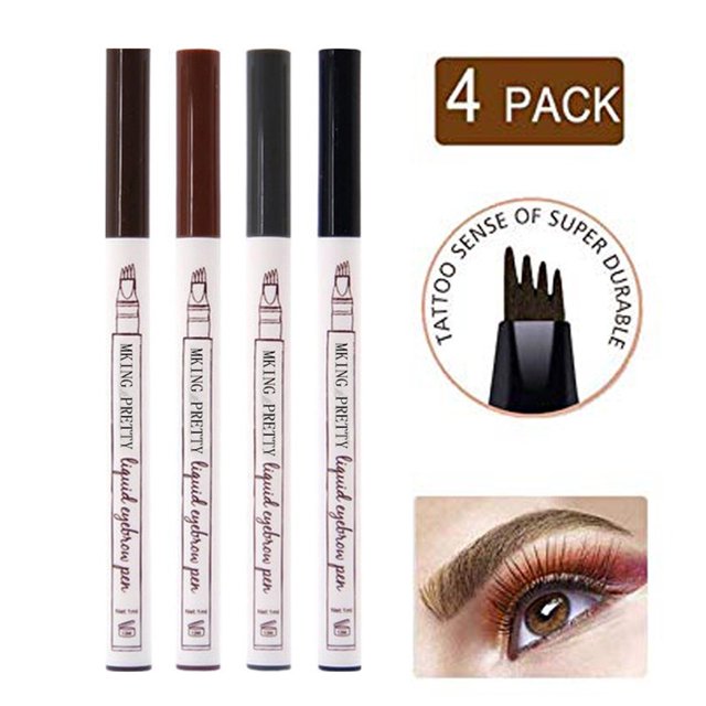 Fiudx Lápiz para Cejas, Innovador Diseño de Punta de Horquilla, Fórmula Duradera Resistente Al Sudor, Acabado Natural y Líneas Definidas, Ideal para Cejas Dispersas o Normales, para Amantes de La Bel